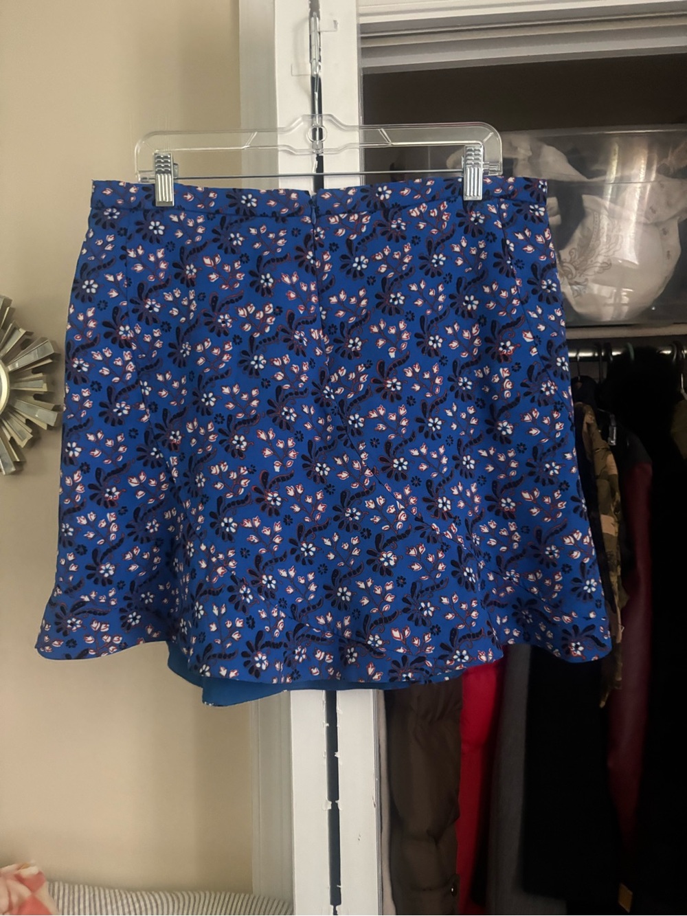 J. Crew Blue Floral-Print Women’s Skirt